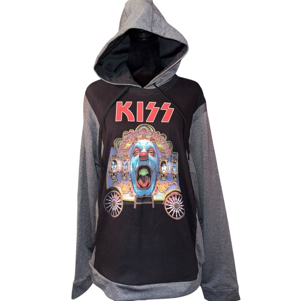 Upcycled Reworked Sweatshirt Band Tshirt Multicolor Hoodie Med See Description